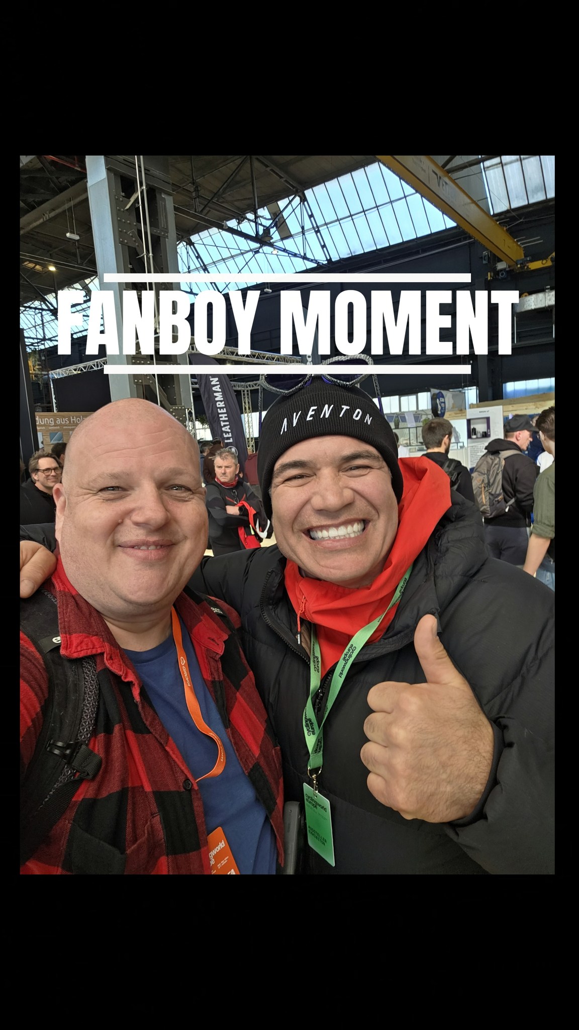 Und dann hatte ich auf der Cyclingworld noch einen kleinen Fanboy-Moment, als ich @bretttippie getroffen habe und ungstört ein paar Worte mit ihm wechseln konnte. Das dort geschossene Foto bekommt einen besonderen Platz auf meinem Regal. 🤙